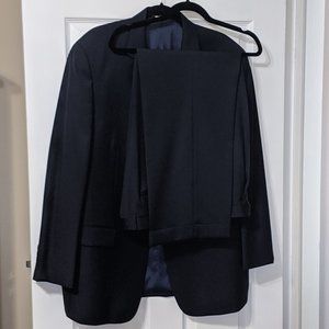 Black Brown 1826 Men's Navy Stripe 100% Wool Suits